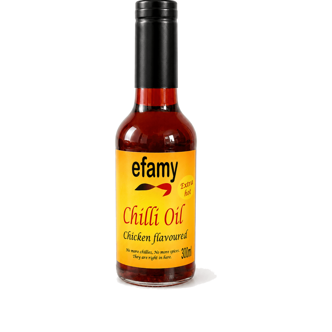 Bottle of Efamy chicken flavoured chilli oil