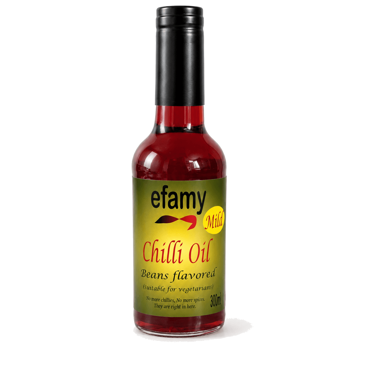 Bottle of Efamy beans flavoured chilli oil